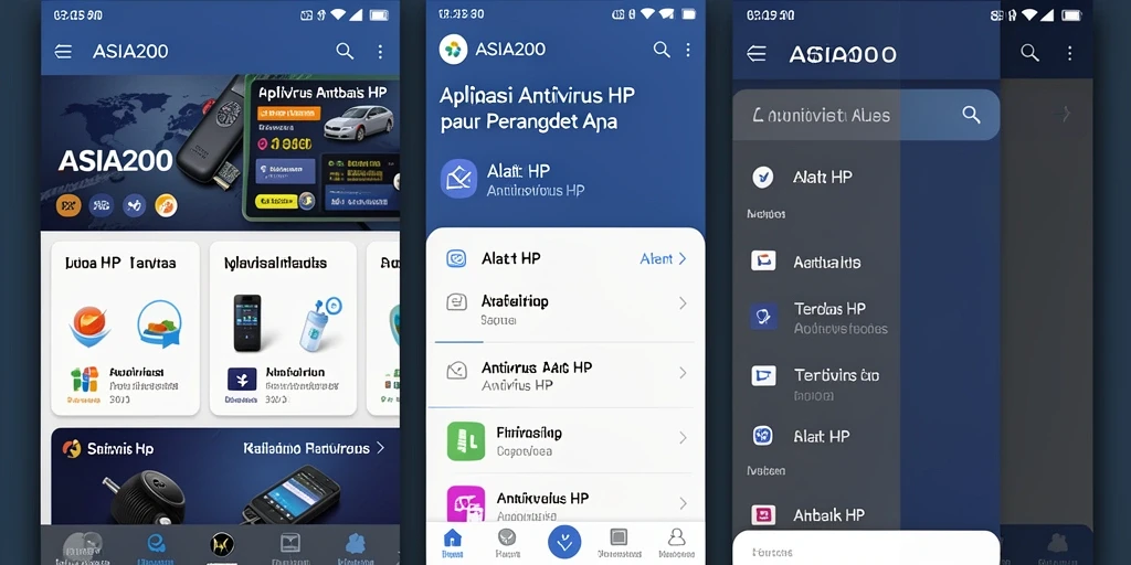 Antarmuka aplikasi ASIA200 yang sederhana dan mudah digunakan.