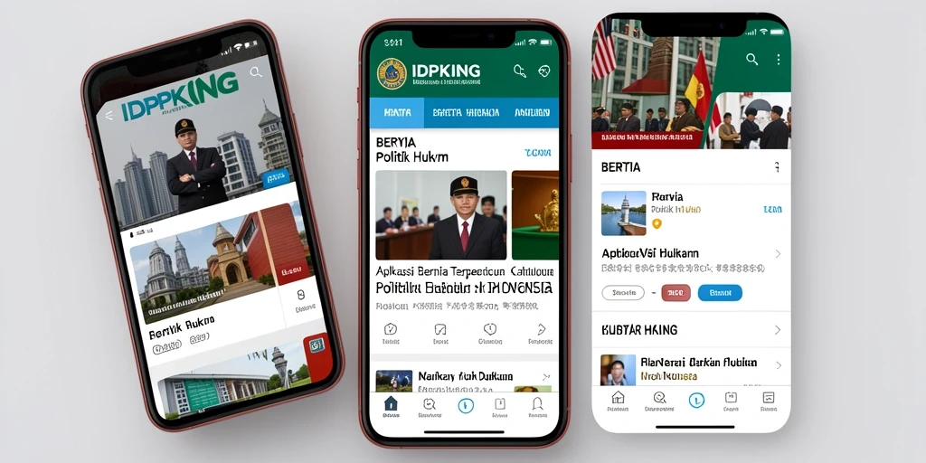 Tampilan antarmuka IDPKING yang user-friendly untuk berita politik dan hukum.