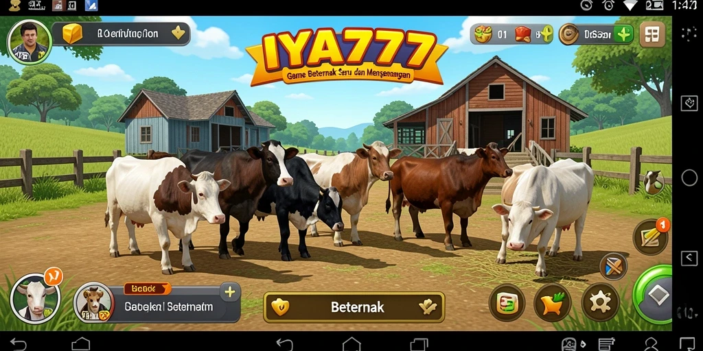 Tampilan antarmuka menarik dari game Beternak IYA777.