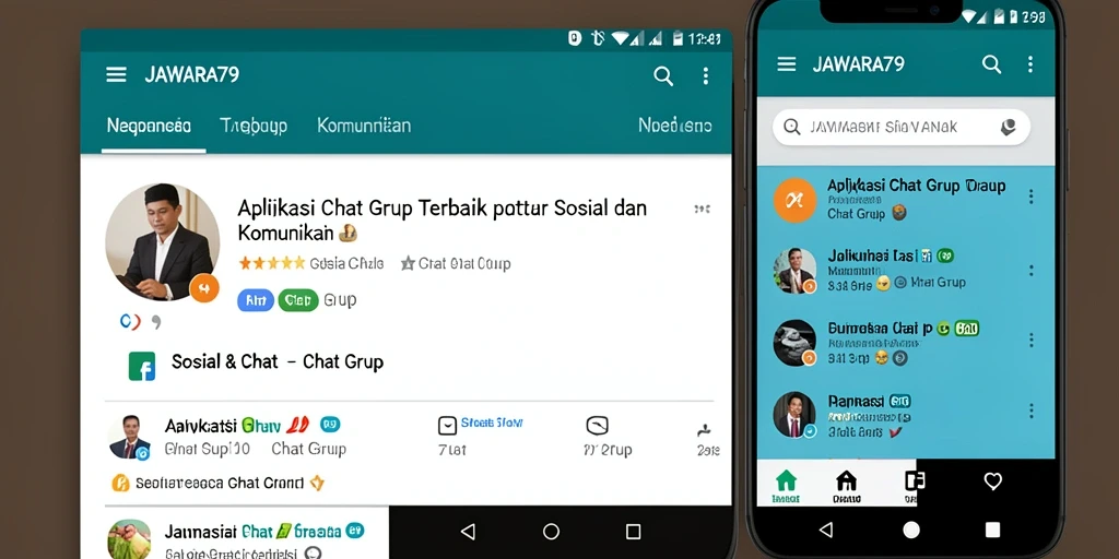 Tampilan antarmuka JAWARA79 yang sederhana dan fungsional untuk Chat Grup.