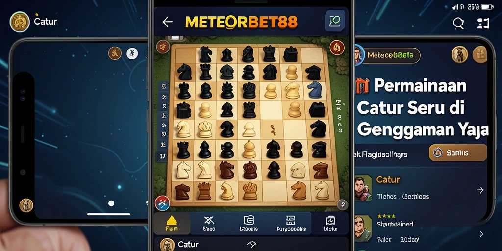 Antarmuka permainan Catur METEORBET88 yang menarik.