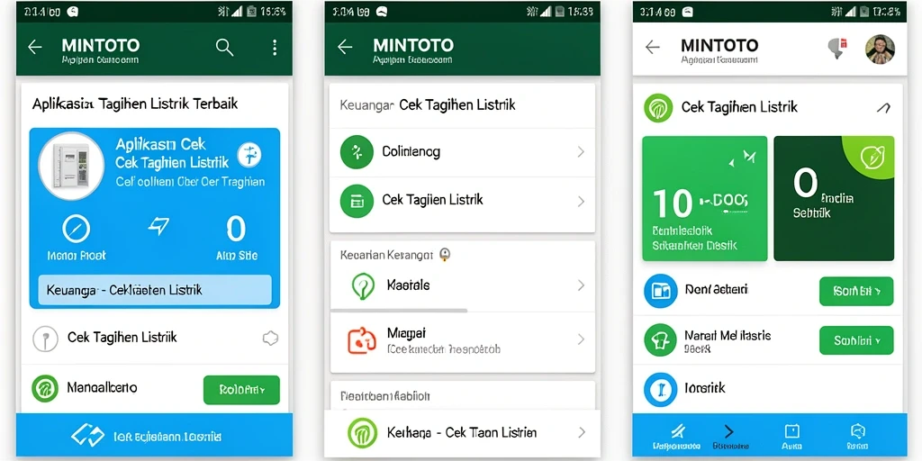 Antarmuka MINTOTO untuk cek tagihan listrik yang user-friendly.