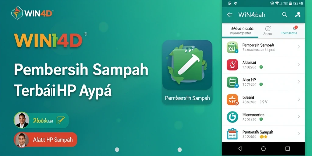 Tampilan antarmuka utama WIN4D dengan fungsi Pembersih Sampah.